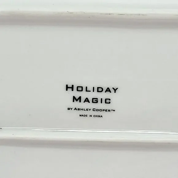 Christmas Santa Reindeer Snowman Snack Platter Tray Ashley Cooper Holiday Magic - Picture 4 of 10